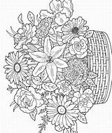 Coloring Pages Beautiful Spring Adults Print sketch template