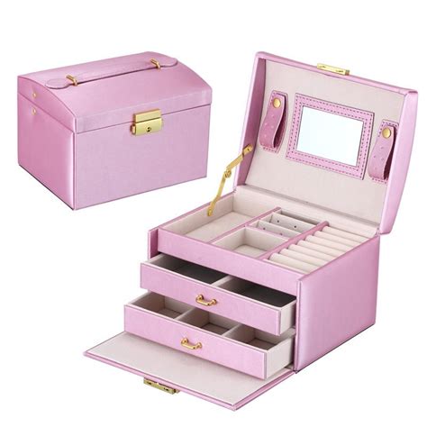17 5 14 13cm Brand Jewelry Box Portable Travel Organizer Jewelry With