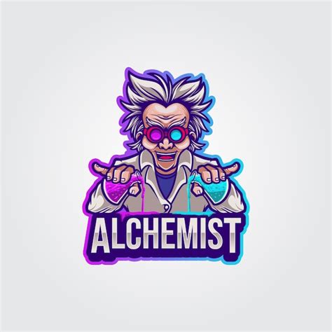 premium vector mascot logo illustration professor alchemist