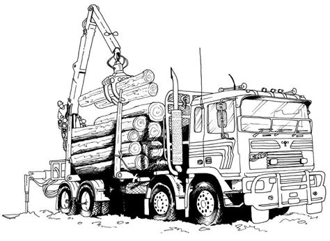 log truck coloring pages coloring pages cat caterpillar