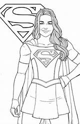 Supergirl Benoist sketch template