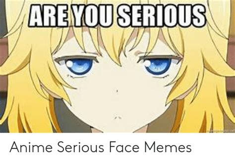 download serious anime face meme png and base