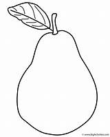 Pear Coloring Fruits Vegetables Drawing Pears Print Color Pages Printable Kids Templates Getdrawings Activity sketch template