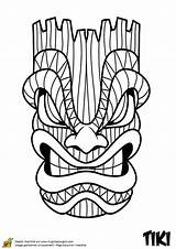 Tiki Totem Serpent Tete Coloring Kopf Sketch Tête Maori Hugolescargot Masque Maske Tahiti Stencil Pole Partager Hotelscombined sketch template