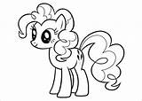 Pinkie Pie Coloring Pages Getdrawings Pony Little sketch template