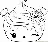 Coloring Cheesecake Cherry Pages Num Noms Coloringpages101 sketch template