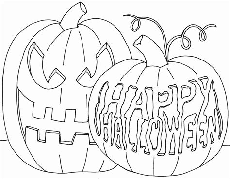 halloween pumpkins coloring sheets awesome happy halloween color page
