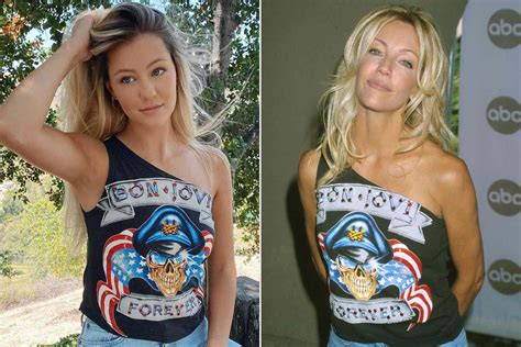 Heather Locklears Daughter Ava Sambora Wears Her Old Bon Jovi Shirt