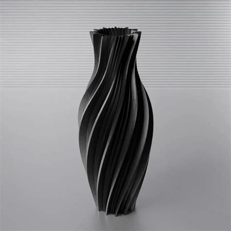 stl file vase   comet twisted vased printable model