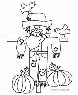 Coloring Scarecrow sketch template