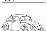 Coloring Pages Beetle Car Volkswagen Bug sketch template