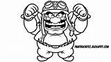 Wario Waluigi Nintendo sketch template