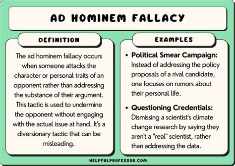 ad hominem fallacy examples