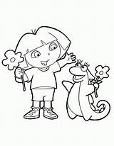 Dora Coloring Explorer Characters Pages Popular Kids sketch template