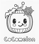 Cocomelon Coloring Pages Halloween Printable Kids Logo Wonder Children sketch template