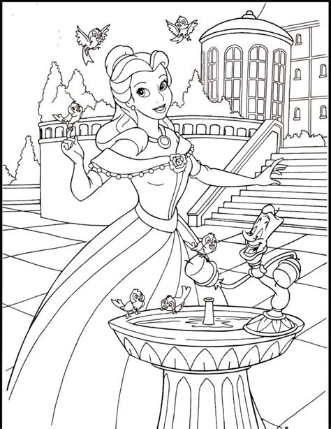 princess belle coloring pages  getcoloringscom  printable