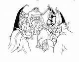 Gargoyles Inked sketch template