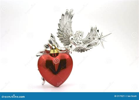 heart angel stock image image  heart decoration background