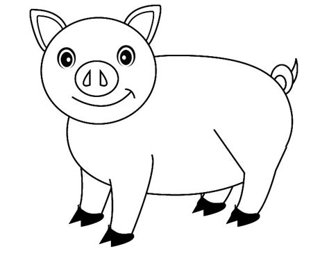 pig shape templates crafts  colouring pages