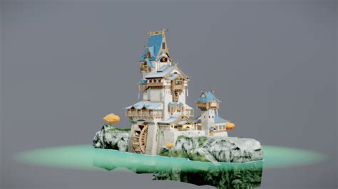 waterwheel castle buy royalty   model  troublesome