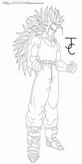 Trunks Ssj3 Pages Coloring Deviantart Template Lineart sketch template