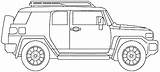 Toyota Pages Clipart Fj Coloring Cruiser Car Template Tundra Clipground Suv sketch template