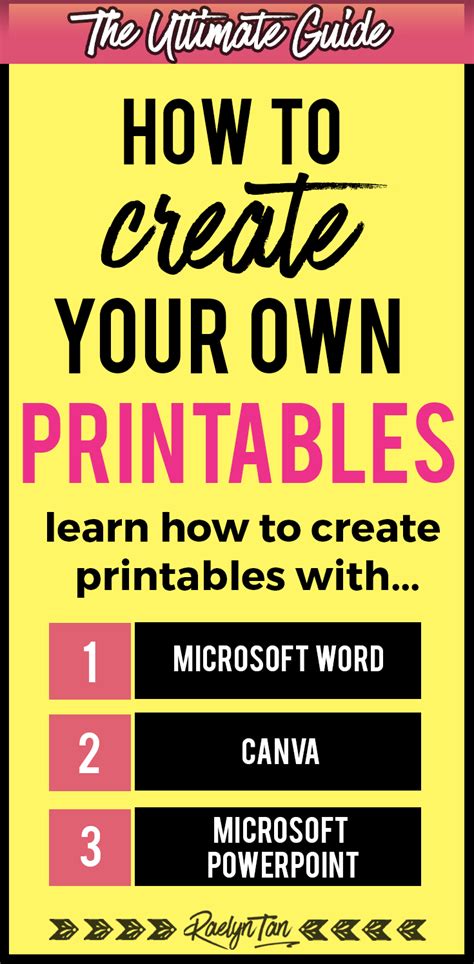 create  printables  printable templates