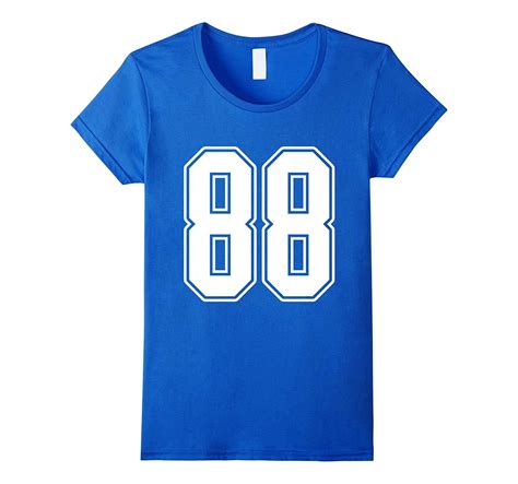 tee  white outline number  sports fan jersey style  tee