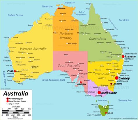 australia map detailed maps  commonwealth  australia