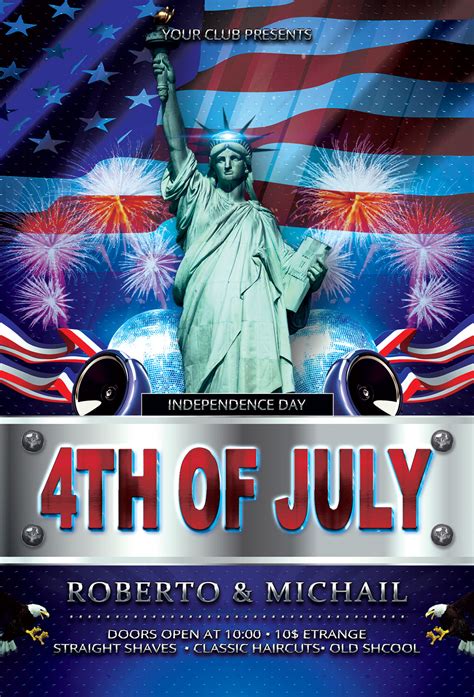 july independence day flyer poster  flyers design