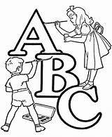 Coloring Abc Pages Kids Printable Gif sketch template