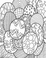 Easter Coloring Coloriage Therapy Paques Eggs Pages sketch template
