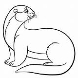 Otter Coloring Pages Drawing Baby Printable Color Cute Sea Outline Line Lion Sheet Getdrawings Drawings Getcolorings Print River Simple Coloringbay sketch template