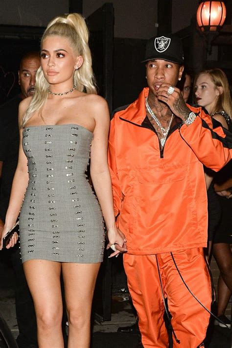 Kylie Jenner And Tyga Put On A Loved Up Display After Revealing Her