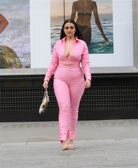 Amel Rachedi In A Pink Two Piece London 02 26 2021
