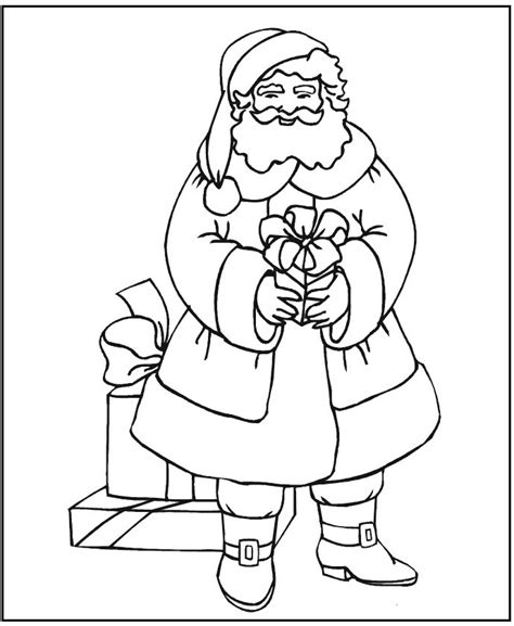 santa coloring page  kids crafts