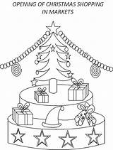 Christmas Coloring Shopping Opening Printable Pages Print Pdf Open  sketch template