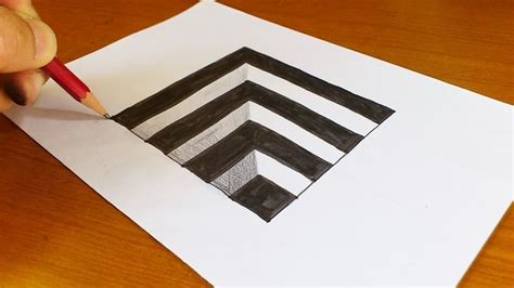 How To Draw 3d Drawings On Paper Step By Step Easy Very Easy How To