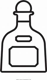 Bottle Tequila Clipart Coloring Liquor Transparent Pinclipart sketch template