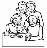 Coloring Pages Table Dining Family Getcolorings Getdrawings Color sketch template