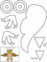 Template Puppets Owls sketch template