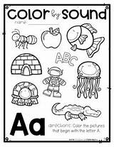 Sound Color Sounds Beginning Kindergarten Phonics Kids Teacherspayteachers Letter Worksheets Freebie Activity Preschool Sold sketch template