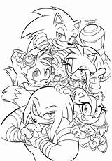 Sonic Boom Coloring Pages Hedgehog Comic Character Line Anime sketch template
