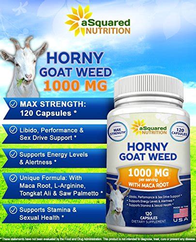 horny goat weed extract with maca root natural libido booster performance supplement for men