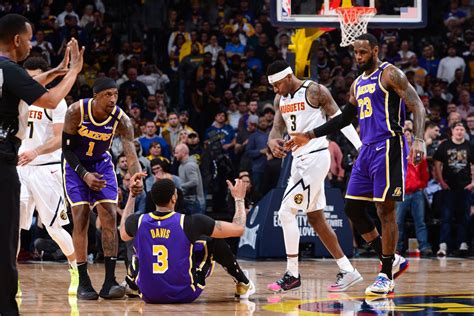 lakers  nuggets final score la finishes  denver  overtime silver screen  roll