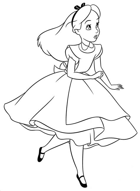 alice  wonderland coloring pages coloringbay