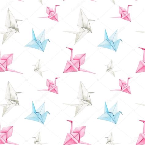 origami crane pattern stock photo  koiskois