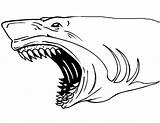 Shark Coloring Pages Printable Terrifying Terror sketch template