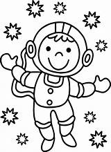 Astronaut Coloring Pages Kids Printable Sheet Spaceman Cartoon Getdrawings Coloringbay sketch template