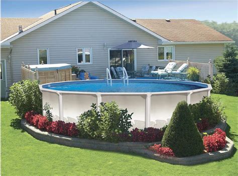 ground pool landscaping ideas pool  landscape